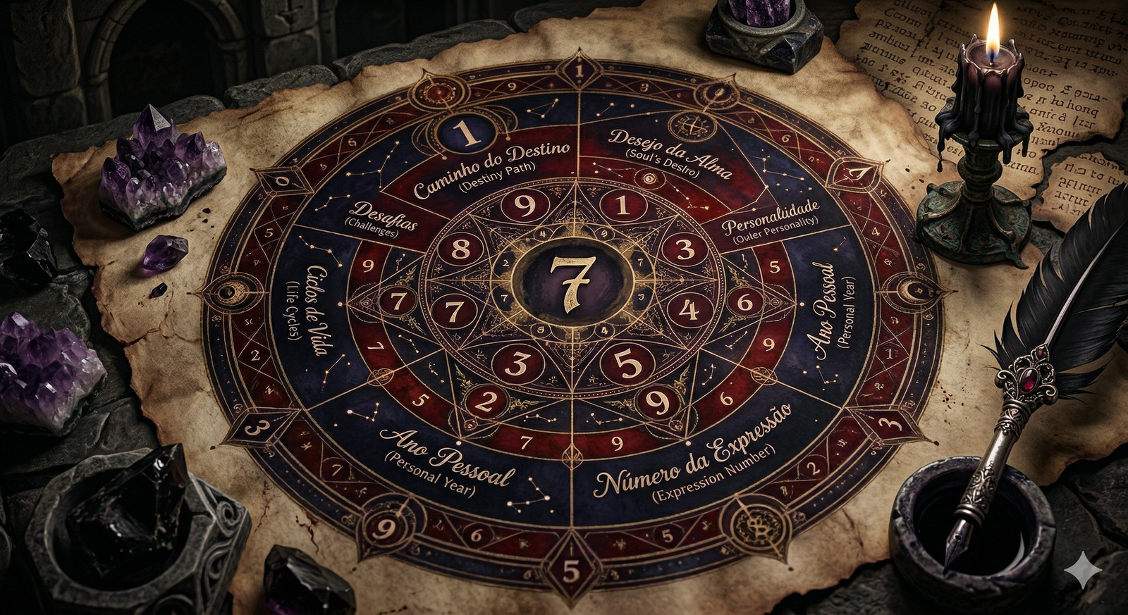 Mapa Numerológico Cabalístico (imagem)